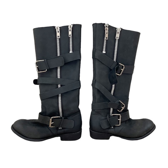 Dolce Vita Marlo Tall Zip Buckle Biker Boot Sz 7 - Picture 3 of 13
